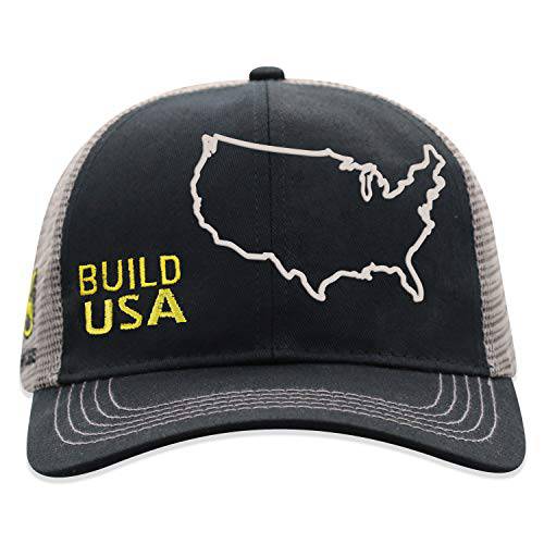 존 Deere Build 미국 State Pride Cap-Black and Gray-USA