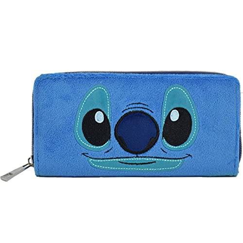 Concept 원 Disney’s Stitch 봉제 지퍼가달린 지갑, 블루