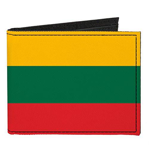Buckle-Down 캔버스 Bi-fold Wallet-Lithuania 깃발