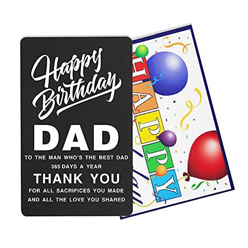 아버지 생일 카드, 아버지 생일 선물, 각인 지갑 카드 인서트 Dad’s 생일