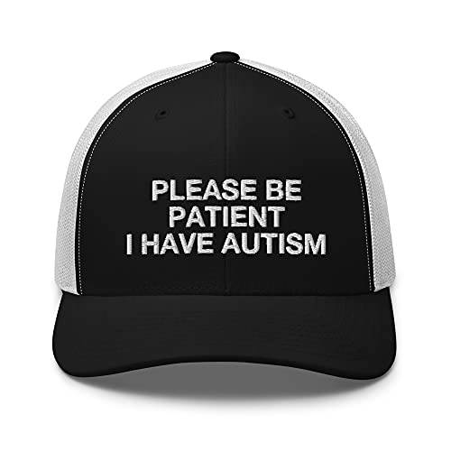 Please Be Patient I Have 자폐성 자수 Trucker 캡, 자폐성 인식 모자, Autistic 성인 모자