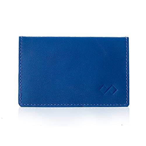 가죽 Infinity 지갑 - 미니멀리스트 지갑S 남녀공용, 남녀 공용 (블루)