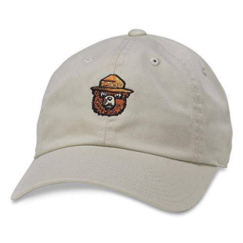 아메리칸 바늘 스모키 Bear 조절가능 버클 스트랩 야구 아버지 모자, 마이크로 서투른사람 콜렉션, 스톤 (21015A-SBEAR-STN)