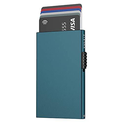 VULKIT 팝 Up 지갑 카드 홀더 Rfid 프로텍트 자동 메탈 지갑 슬림 디자인
