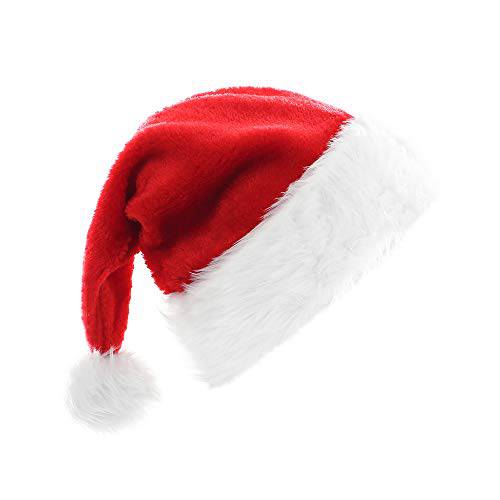 High-end 산타 모자, 크리스마스 모자 성인 장식 벨벳 봉제 슈퍼 소프트 두꺼운