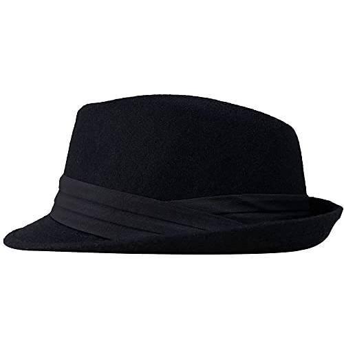 클래식 Fedoras 여성 숏 Brim 맨해튼 Gangster Trilby-Hat