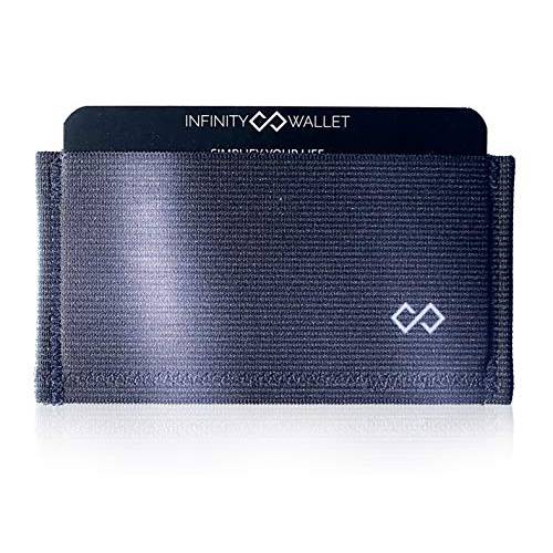 Infinity 지갑 - 미니멀리스트 지갑 남녀공용, 남녀 공용 (메탈릭,메탈 블랙 스틸)