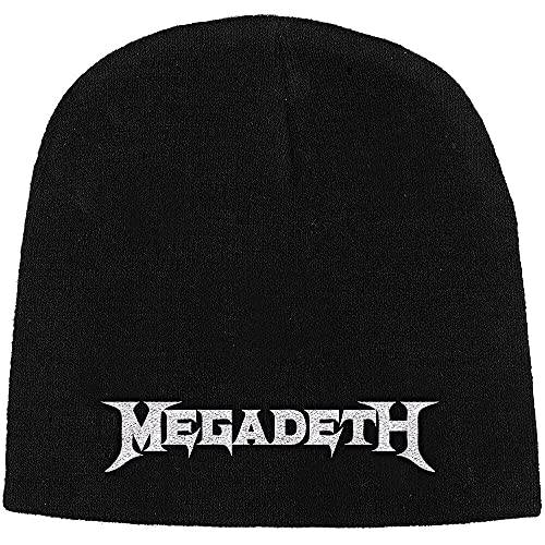Megadeth Men’s 로고 비니 니트 겨울 모자 블랙