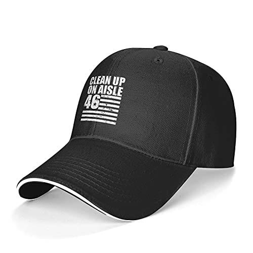 클린 Up On 통로 46 Impeach 바이든 모자,  남녀공용, 남녀 사용 가능 조절가능 통기성 야구모자 Trucker 모자