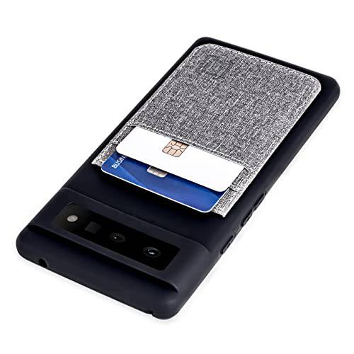 Dockem 지갑 케이스 구글 픽셀 6 2 신용 카드 홀더 포켓, Luxe N2T (블랙 and 그레이)