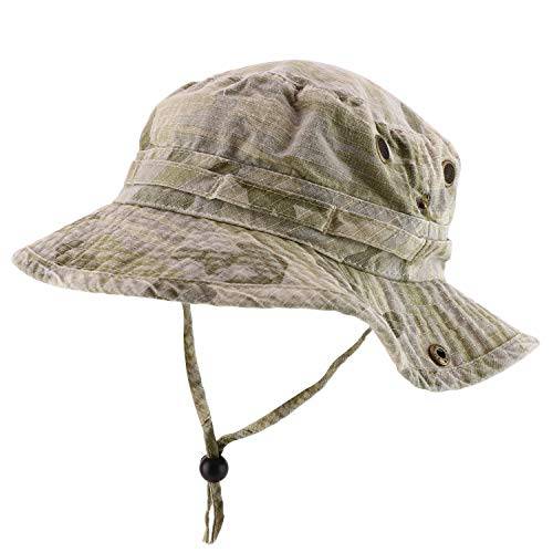 Armycrew 카모플라쥬 Rip 스탑 Washed 코튼 사냥 모자 턱 케이블