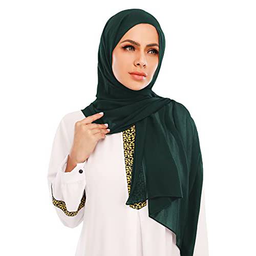 Abetteric 여성 기포 쉬폰 스카프 패션 Hijab 솔리드 컬러 이슬람교도 숄 인스턴트 랩