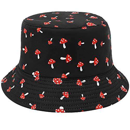 Mimfutu 양면 여성 버킷 모자, 섬머 패션 어부 비치 썬 모자