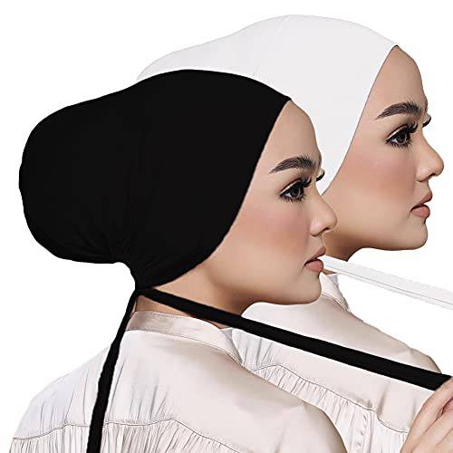 여성 언더 스카프 모자 Hijab 캡 이슬람 이슬람교도 언더 스카프 Hijab 캡 Tie-Back 클로져