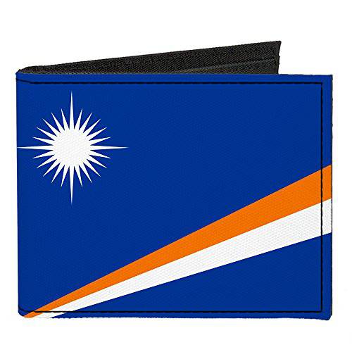 Buckle-Down 캔버스 Bi-fold Wallet-Marshall Islands 깃발