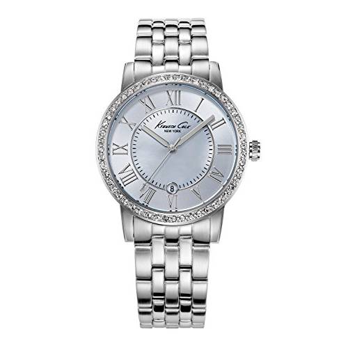 Kenneth Cole 뉴욕 Women’s KC4973 클래식 Mother-Of-Pearl 스톤 베젤 팔찌 워치