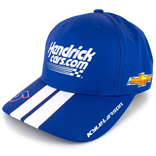 체크무늬 깃발 카일 Larson 2022 HendrickCars Uniform 모자 블루