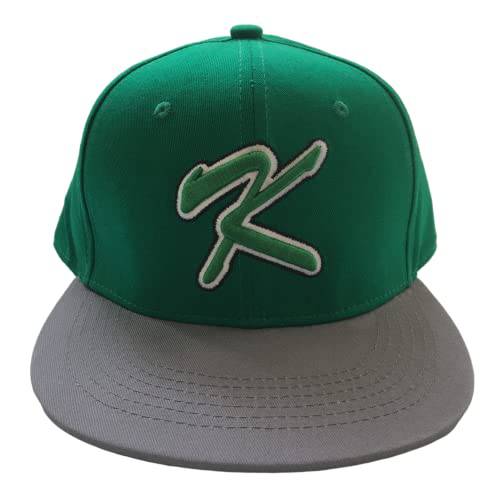 힙합 모자, Flat-Brimmed 모자, Hardball 모자 Green，Adjustable 스냅백 자수 락 캡
