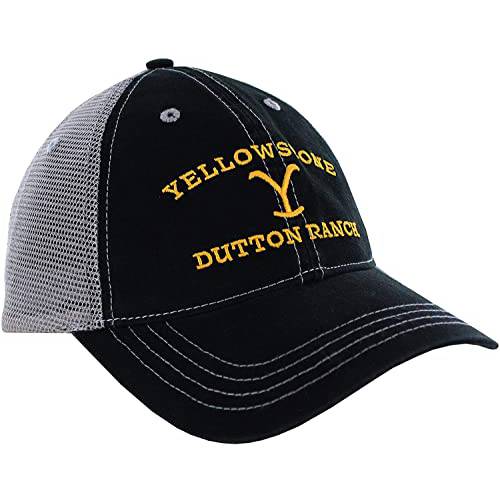 Yellowstone Dutton 랜치 매쉬 Trucker 모자 BLK/ Gry