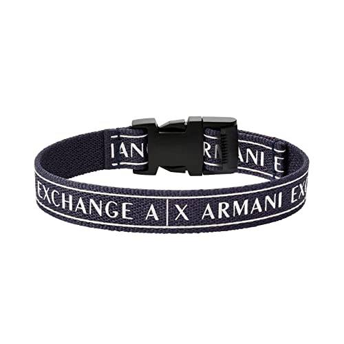 A|X 아르마니익스체인지 Men’s 블루 rPET 커프 팔찌 (모델: AXG0081040), 원 사이즈