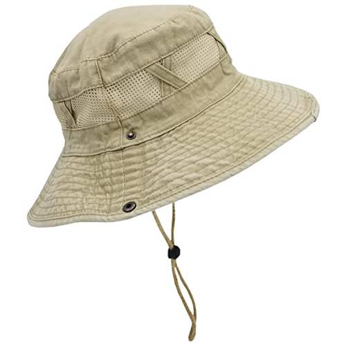 Boonie 썬 모자,  남녀공용, 남녀 사용 가능 넓은챙 전술 플로피 조절가능 아웃도어 등산, 낚시, 캠핑 캡