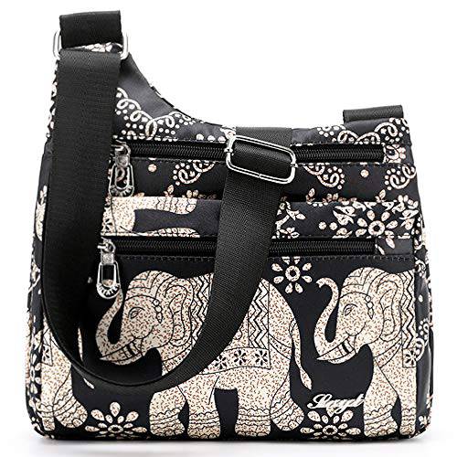 STUOYE 여성 여행 어깨에 대 한 나일론 멀티 포켓 크로스 바디 지갑 가방