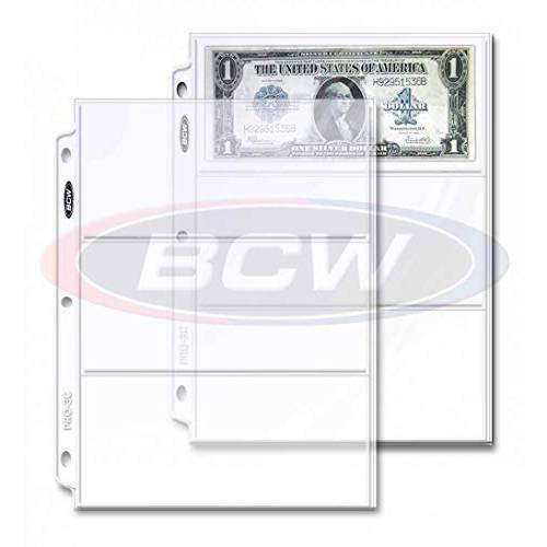 BCW 프로 3-포켓 미니 휴대용 통화,지폐용 페이지   | 포켓 미니 휴대용 사이즈 3-5/8 X 8-1/16 | 총 20 페이지