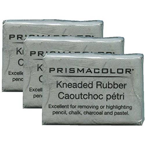 Prismacolor 디자인 지우개, 1224 반죽 고무 지우개, Grey (70531) (3 Pack)