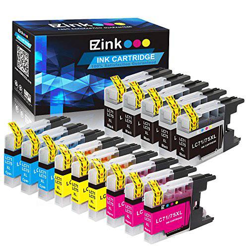 E-Z Ink TM 호환가능한 잉크카트리지, 프린트잉크 교체용 Brother LC75 LC71 LC 79 XL  고수율, 고성능, 높은 출력량 - MFC-J6510DW MFC-J6710DW MFC-J6910DW MFC-J280W에 사용되는 (5 Black, 3 Cyan, 3 Magenta, 3 Yellow) 14 Pack