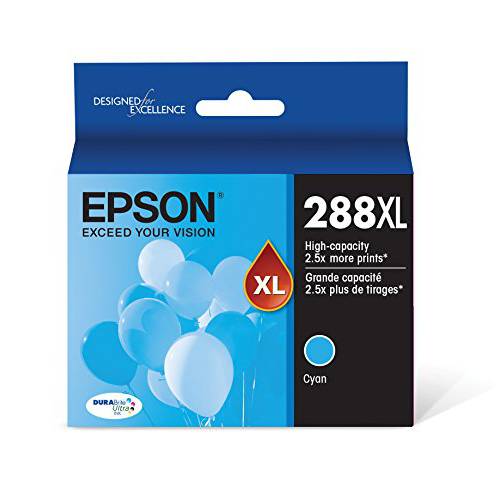 Epson T288XL220 듀라 울트라 청록, 시안색 대 용량 카트리지 잉크