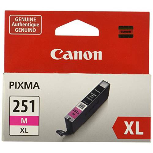 Canon CLI-251XL 마젠타, 자홍색 잉크 탱크 호환가능한 to MG6320 IP7220 MG5420 MX922 MG5520 MG6420 MG7120 iX6820 iP8720 MG7520 MG6620 MG5620 CLI-251 M XL