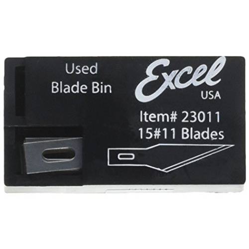 Excel Blades 11 공예 나이프 교체용 날, 칼날 - 이중 Honed 날, 칼날 공예 나이프 - Perfect 트리밍 우드, 플라스틱, 용지,종이, 가죽 and More - 세트 of 15 디스펜서