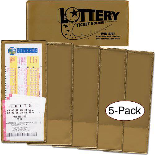 StoreSMART - Lotto 티켓 홀더 5-Pack - 플라스틱 - 고 The 고LD 콜렉션 (LTGOLD)