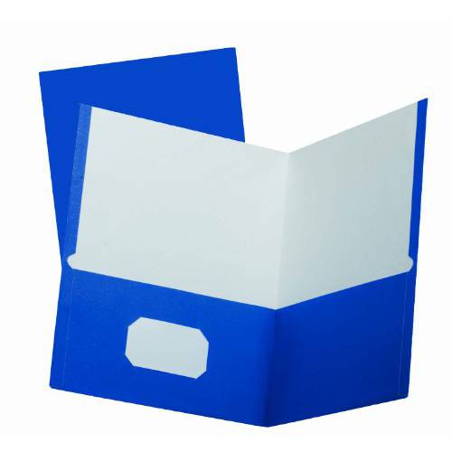 Oxford  학교 등급 Two-Pocket 폴더,홀더,화일홀더, 블루, 레터 사이즈, 25 per 박스, (50754)