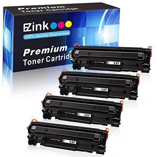 E-Z Ink ( TM) 호환가능한 토너,잉크토너 카트리지 교체용 캐논 137 CRG 137 CRG137 9435B001AA to 사용 ImageClass D570 프린터 (블랙, 4 팩)