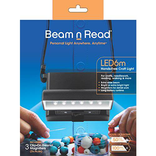 Beam n Read LED 6m Hands-Free 공예 라이트 엑스트라 와이드&  엑스트라 브라이트 라이트 from 6 LEDs