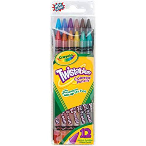 Crayola 071662574086 돌려서사용하는 연필, 다양한 컬러 12 Ea (팩 of 3)