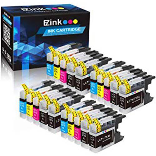 E-Z Ink TM 호환가능한 잉크카트리지 프린트잉크 교체용 for Brother LC-75 XL, 고수율 고성능  높은 출력량 - MFC-J6510DW MFC-J6710DW MFC-J6910DW MFC-J280W MFC-J425W에서 사용가능 (8 Black 4 Cyan 4 Magenta 4 Yellow), 20팩