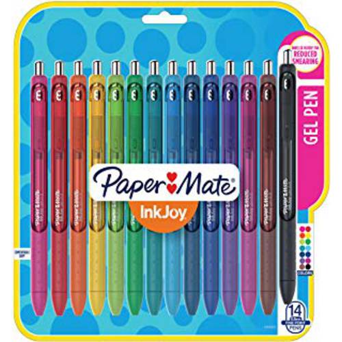 PaperMate InkJoy 젤펜, 잉크펜 파인포인트팁, 가는 심, 가는 촉 0.5mm 다양한 컬러 젤 잉크 롤러볼펜 1988991