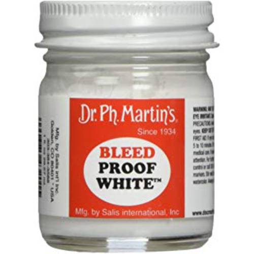 Dr. Ph. Martin’s 400032-XXX 번짐방지 수정액 물감, White, 1.0 oz