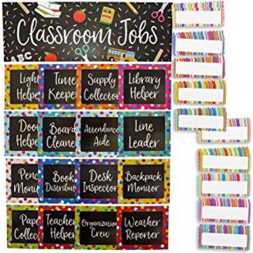 교실 Jobs 차트 세트 게시판 보드, 칠판 디자인 (66 피스)