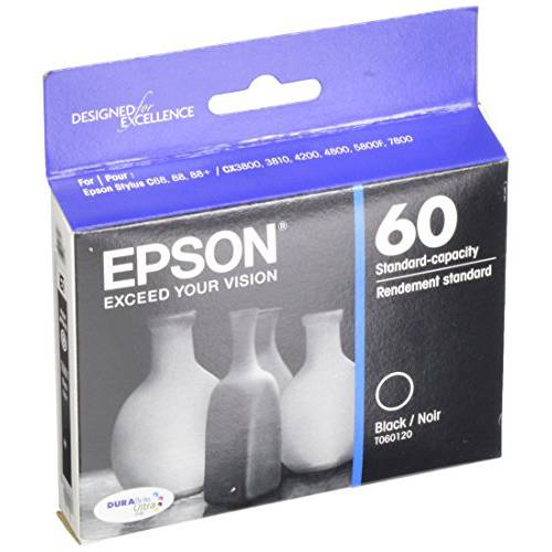 Epson T060120 DURABrite 울트라 블랙 스탠다드 용량 카트리지 잉크