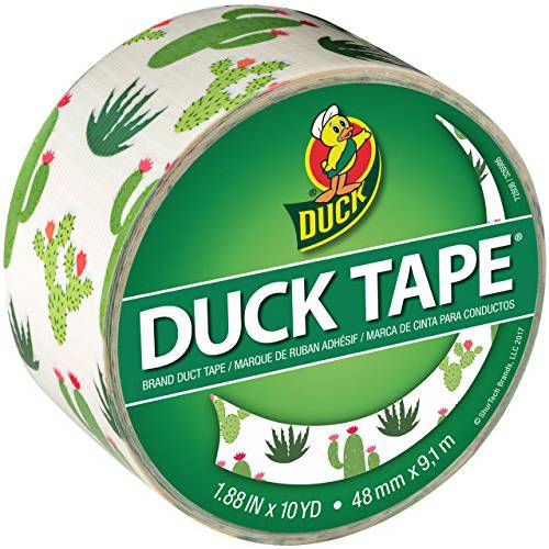 Duck 브랜드 241789 인쇄 덕트테이프, 강력 접착 테이프 싱글 롤 1.88 인치 X 10 야드 Cacti
