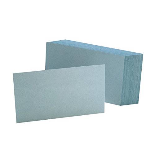 옥스퍼드 공백 컬러 인덱스 카드, 3 x 5, 블루, 100 Per 팩 (7320 블루)