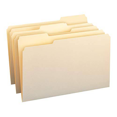 Smead  화일, 파일 폴더, 1/ 3-Cut 탭, 법정 사이즈, Manila, 100 Per 박스 (15330)