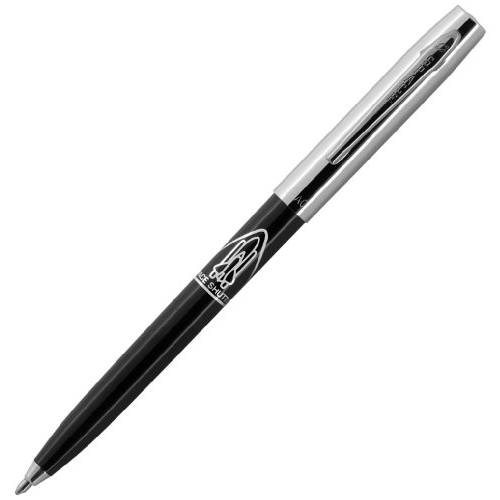 Fisher Space Pen Cap-O-Matic 스페이스 펜, 크롬 캡 스페이스 셔틀 Imprint, 블랙 배럴 (S294)