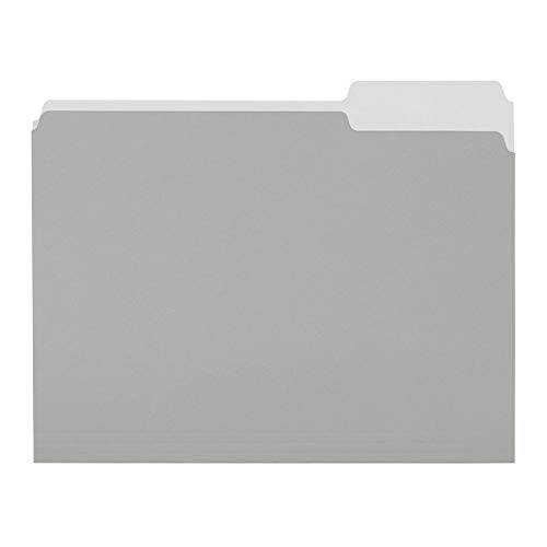 AmazonBasics 화일,파일 폴더,홀더,화일홀더 ,레터 사이즈, 1/3 Cut 탭, Gray, 36-Pack