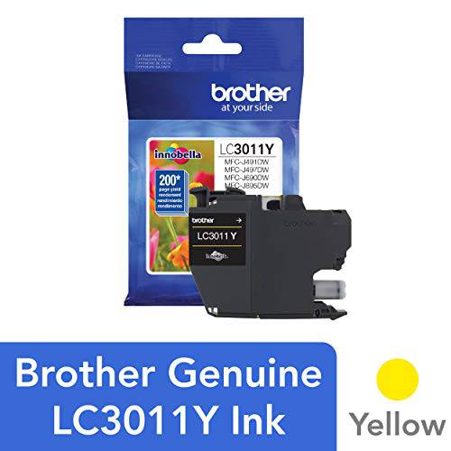 Brother Printer LC3011Y Single Pack 표준 카트리지 200 Pages 까지 출력 LC3011 Ink Yellow