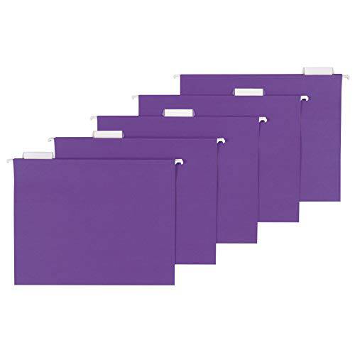 AmazonBasics 걸수있는 폴더,홀더,화일홀더 레터 사이즈 Violet 25-Pack
