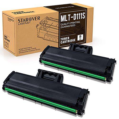 STAROVER  호환가능한 토너,잉크토너 카트리지 교체용 삼성 MLT-D111S Work 삼성 M2020w M2020 M2022w M2070w M2070fw M2070 Printer(Black, 2-Pack)
